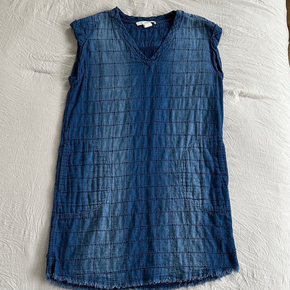 C&C California Blue Stitched Dress